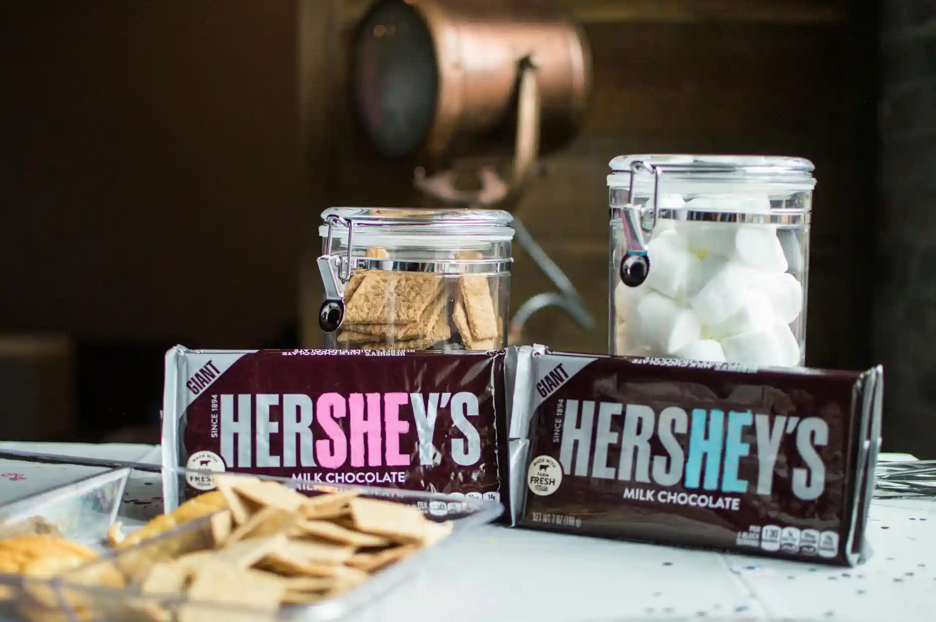 <a href="https://www.pexels.com/photo/close-up-photo-of-hershey-s-bars-near-jars-1022417/">Photo by Tony Clay on Pexels</a>